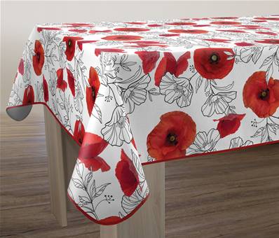 Nappe anti-taches <BR>Coquelicot