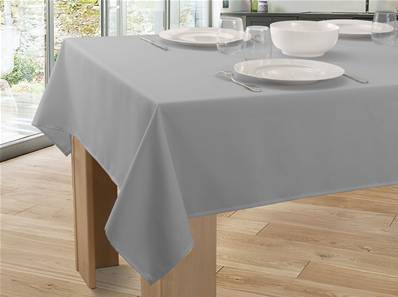 Nappe anti-taches Unie <BR>Gris clair